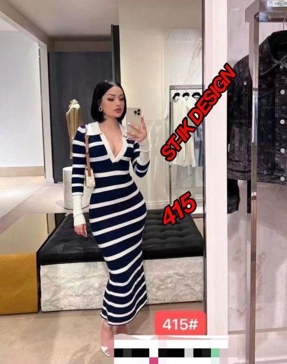 Robe tricotée à franges blanche