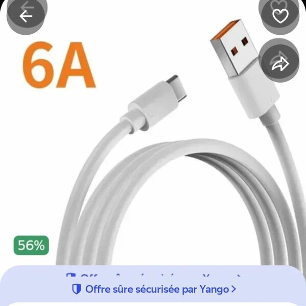 Chargeur USB-C Rapide 6A