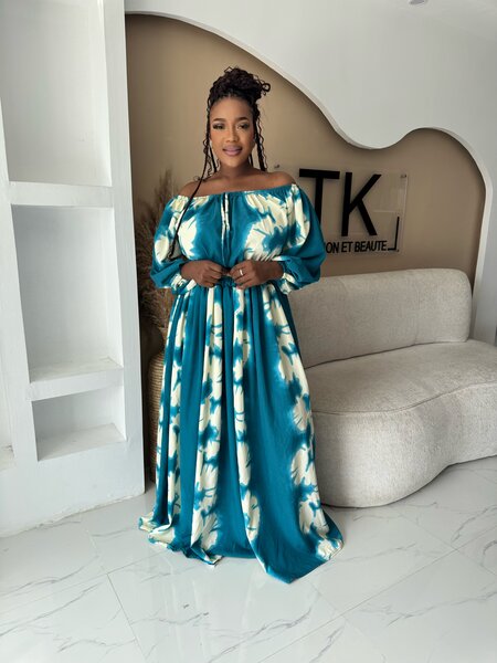 Robe Bohème Bleu Floral