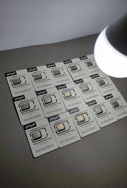 Uk sims, Giffgaff Uk Physical SIM card.