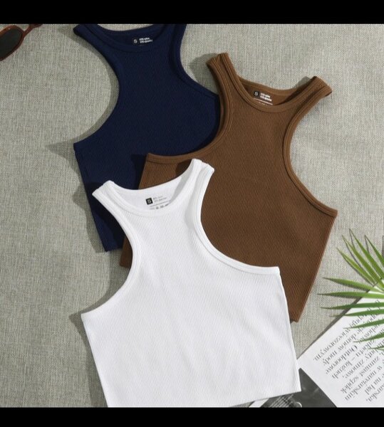 Débardeur court sans manches