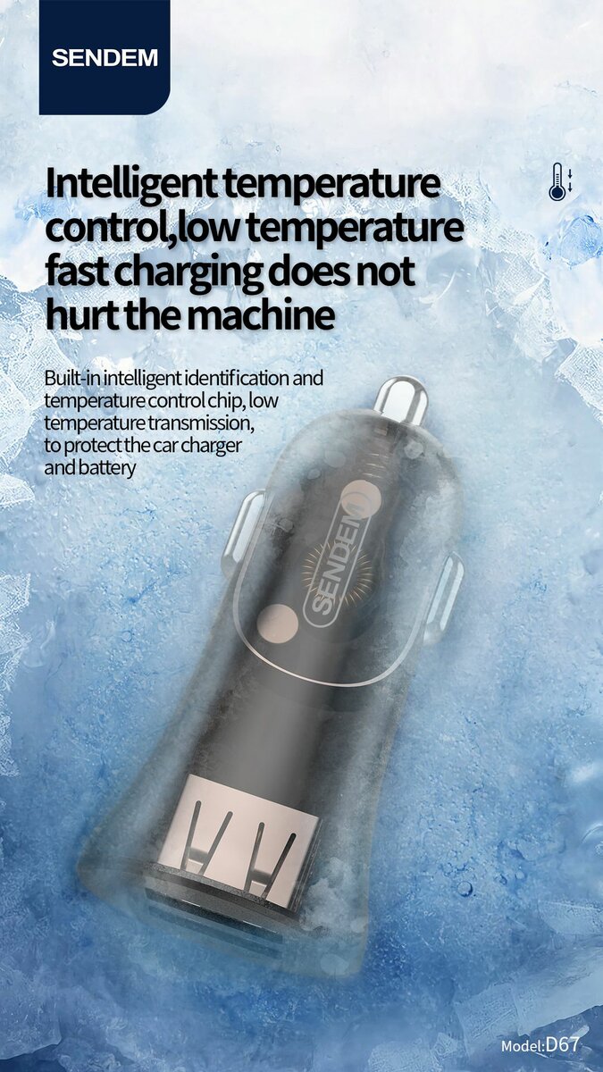 3.4A Fast Car Charger Head  without Cable 12V-24V