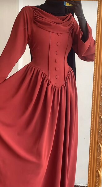 Robe longue élégante rouge