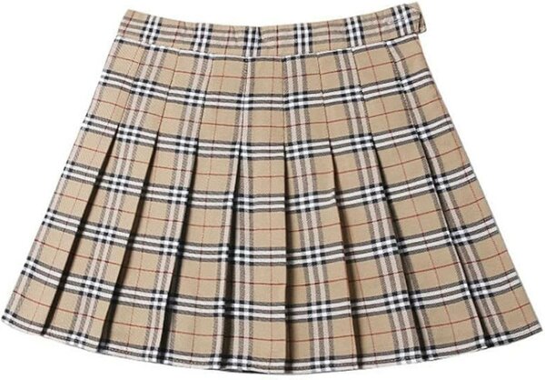 Jupe plissée à carreaux chic