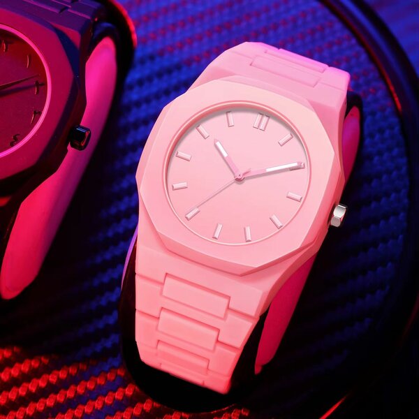 Montre Silicium Rose Unisexe