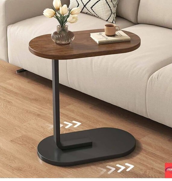 Table d'appoint élégante en bois et métal