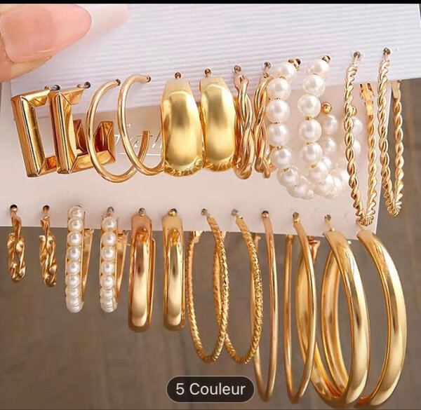 Boucles d'Oreilles Dorées