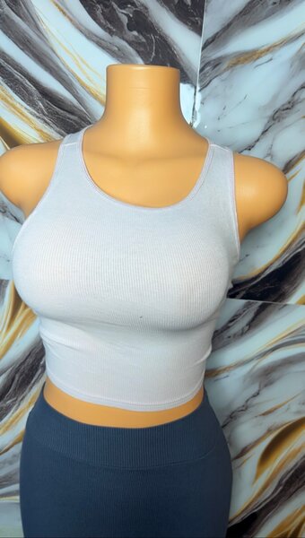 Débardeur Blanc Sans Manches