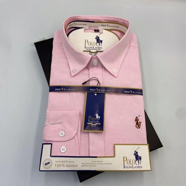 pink polo shirt