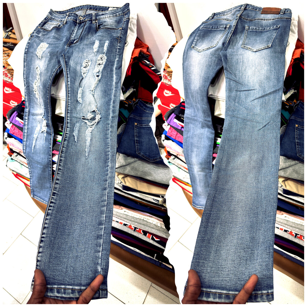 Jeans déchirés décontractés