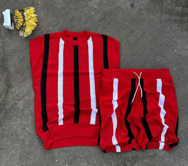 Ensemble rayé été confortable