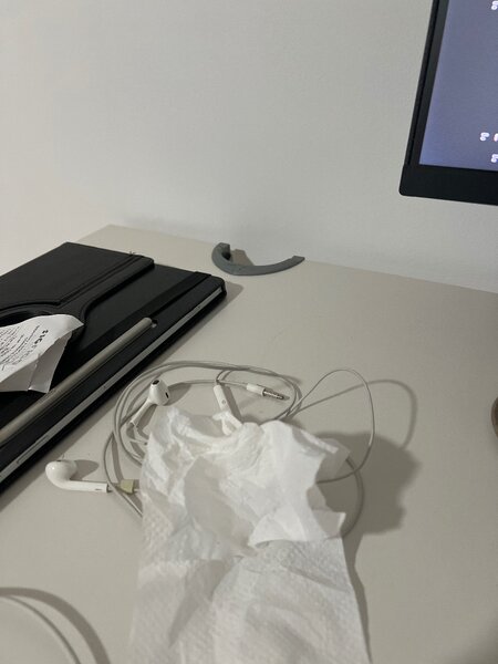 Écouteurs filaires blancs