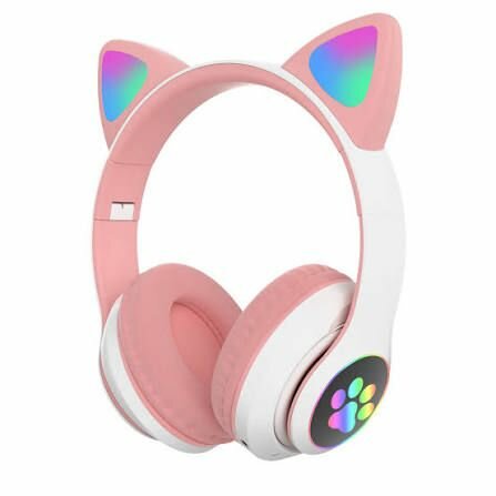 Casque Audio Oreilles Chat LED