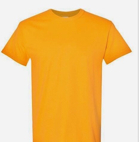 Tee-shirt jaune orangé