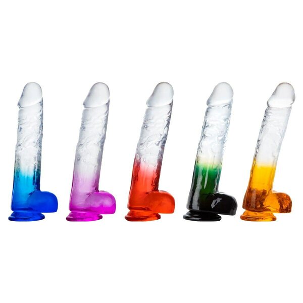 Godemiché en verre coloré