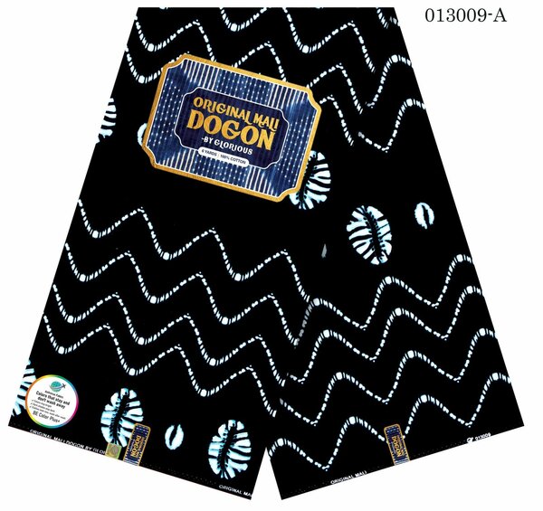 Les pagnes dogons noir avec motif blanc