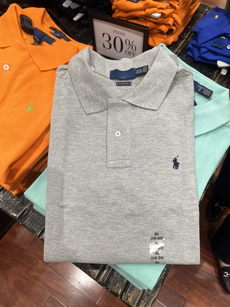 Polo gris classique homme