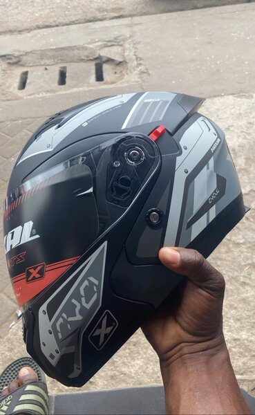 Moxal Grey Motor Helmet