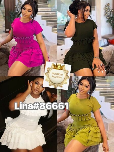 Robe élégante en volants