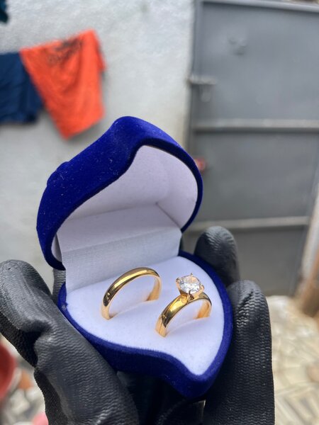 Bague de promesse en or plaqué