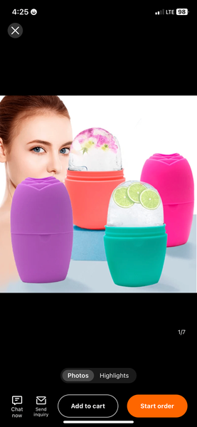 Glow cube ice roller massager