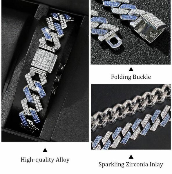 Bracelet Homme Zirconium Éclatant