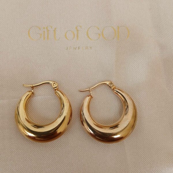 Boucles d'Oreilles Créoles Dorées