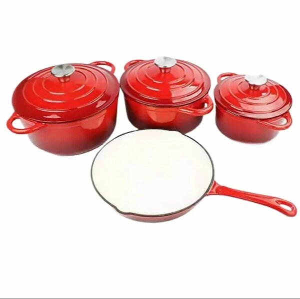 Batterie de Cuisine en Fonte Émaillée