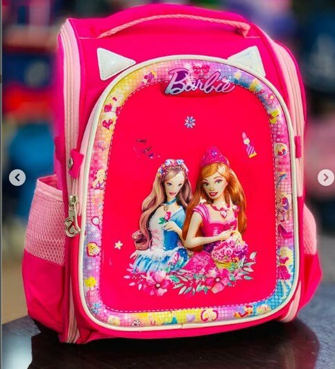 Backpack with Barbie print