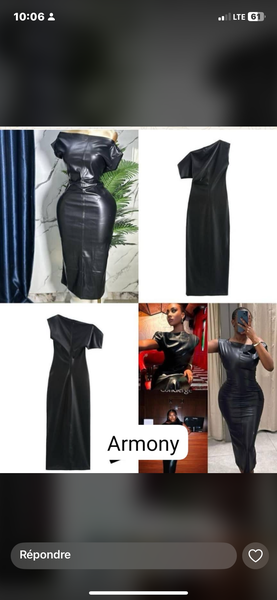 Robe Moulante Similicuir