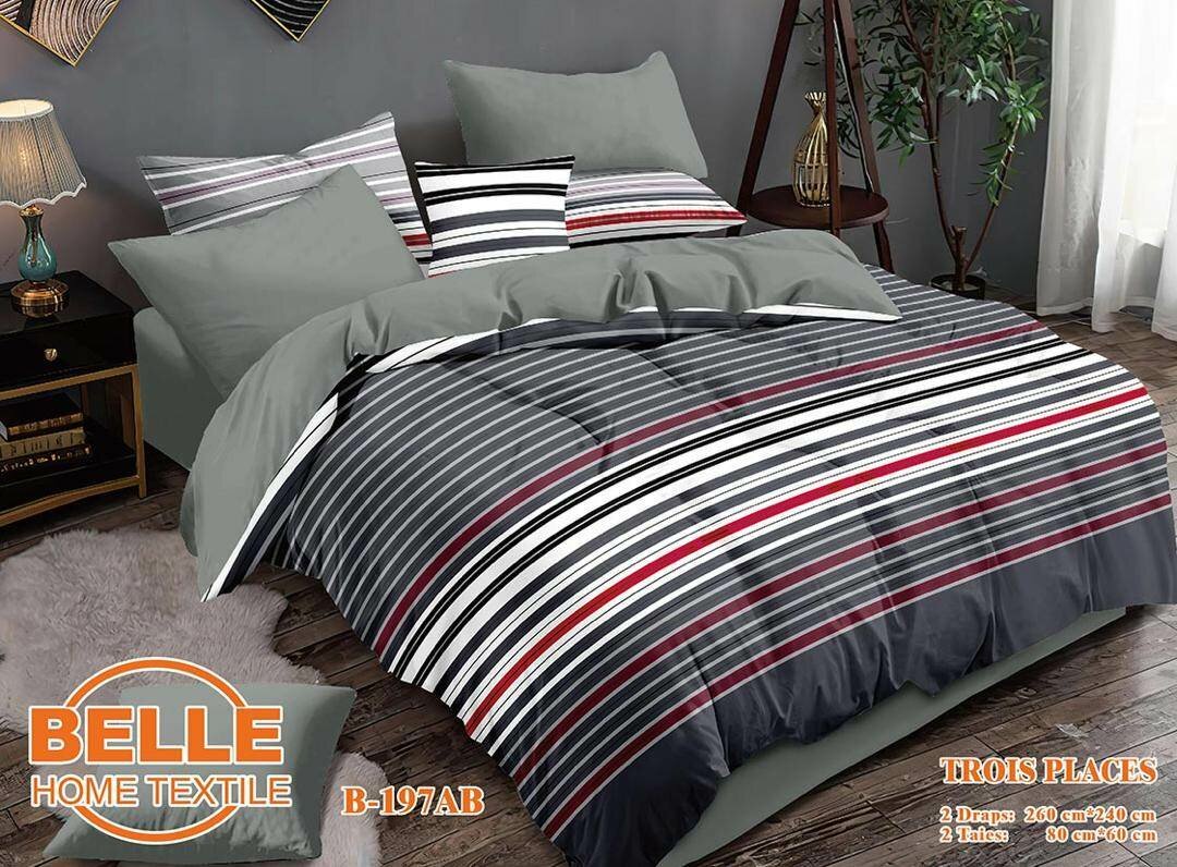 Drap de lit en coton trois places