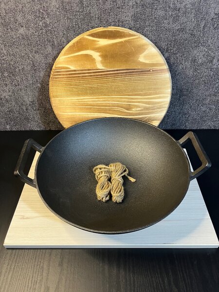 Вок из чугуна 36см, 6 литров