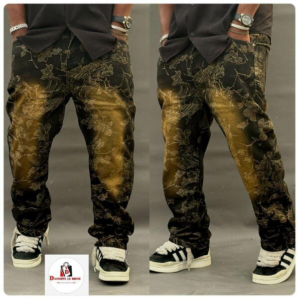Jeans homme imprimé floral