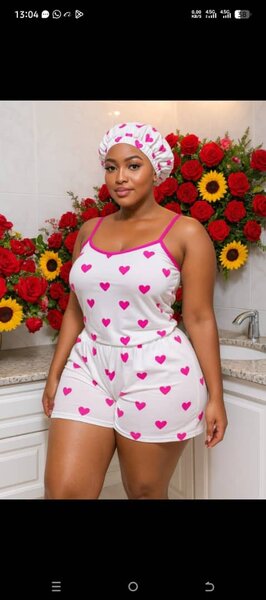 Pyjama Femme à Cœurs Roses