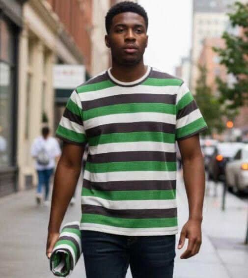 T-shirt rayé pour hommes