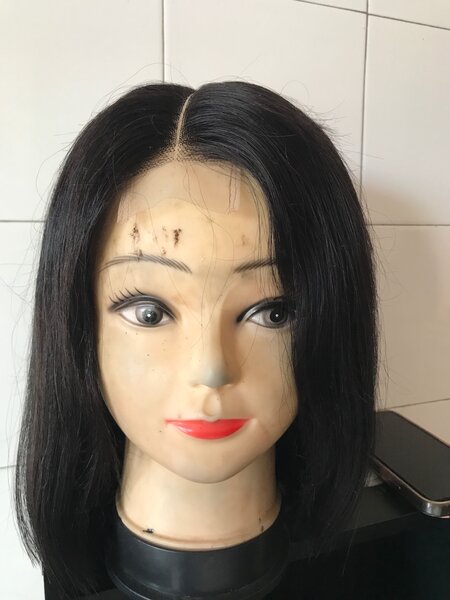 Double drawn bob wig