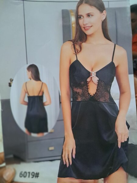 Nuisette satin dentelle femme