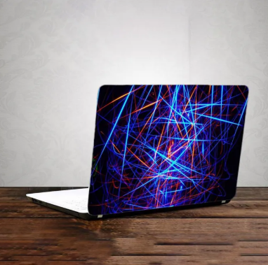 Glowing Lines Laptop Back Skin Sticker-Laptop Back Skin-Laptop Skin Vinyl Sticker Decal, 13 13.3 14.6 15 15.4 15.6 inch Laptop Skin Sticker Cover For All Laptops