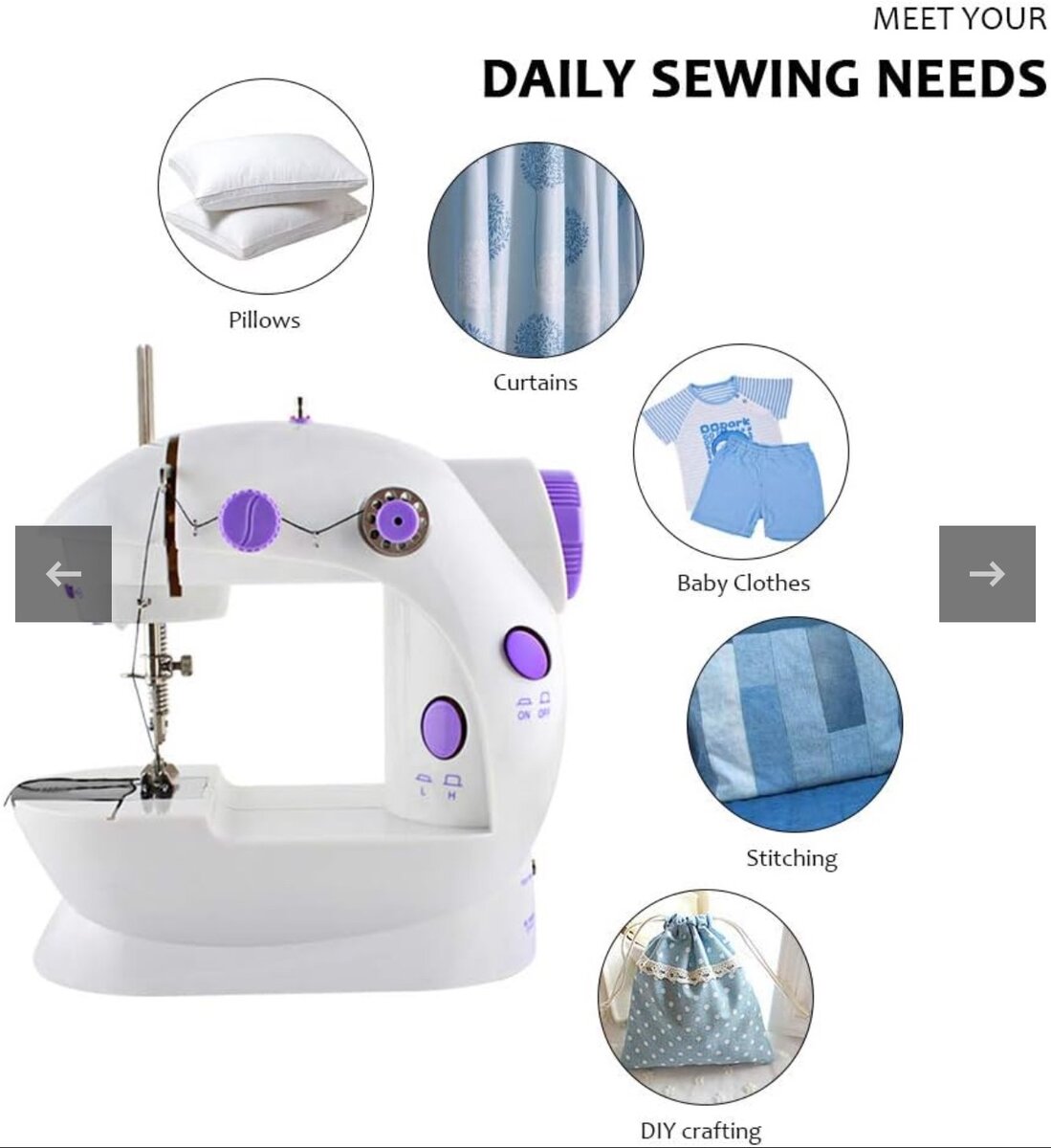 Portable Mini Sewing Machine for Beginners | Double Thread,