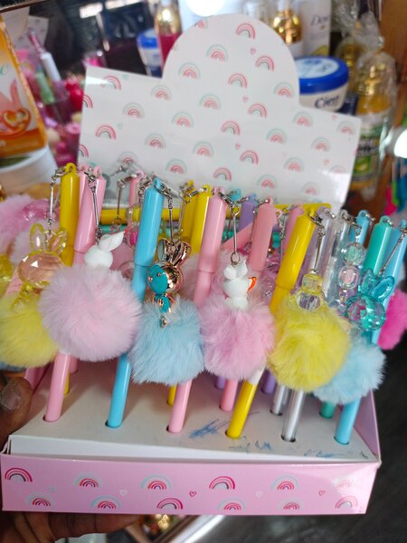 Stylos Pompon Colorés