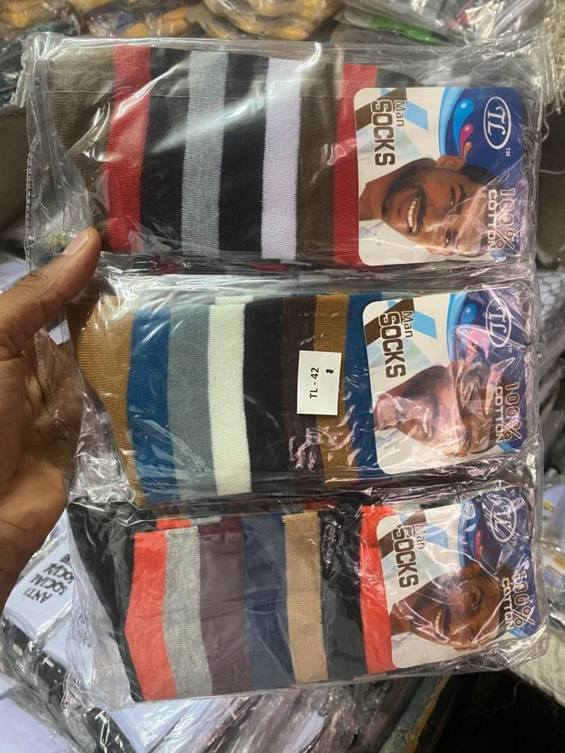 Chaussettes colorées en coton