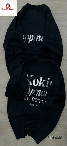 T-shirt noire en coton doux