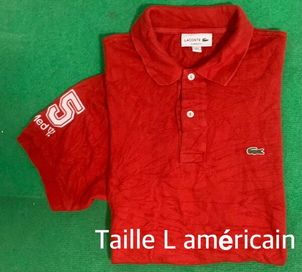 Polo Rouge Lacoste Homme