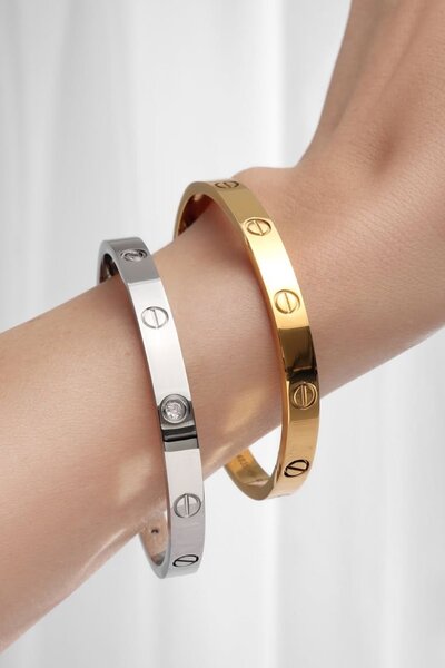 1Bracelets en acier inoxydable
