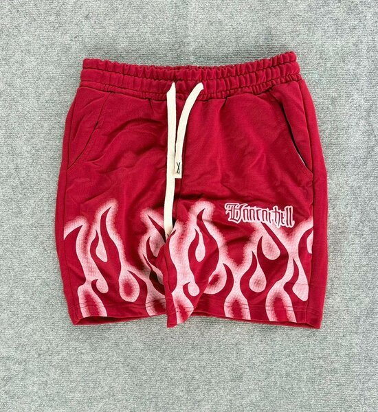 Shorts en molleton avec flammes