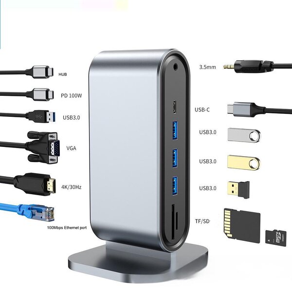Multiport 12en1 USB C adapter