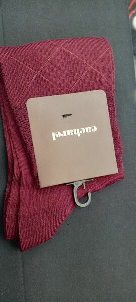 Chaussettes bambou homme bordeaux