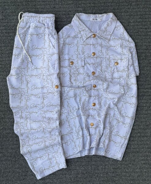 Pyjama rayé léger unisexe