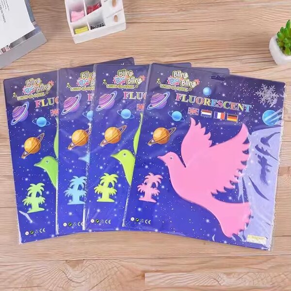 Lot de 3 Stickers fluorescents