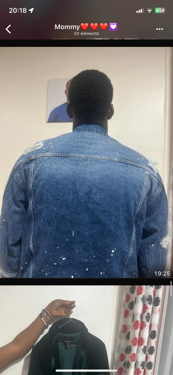 Veste en denim décontractée homme